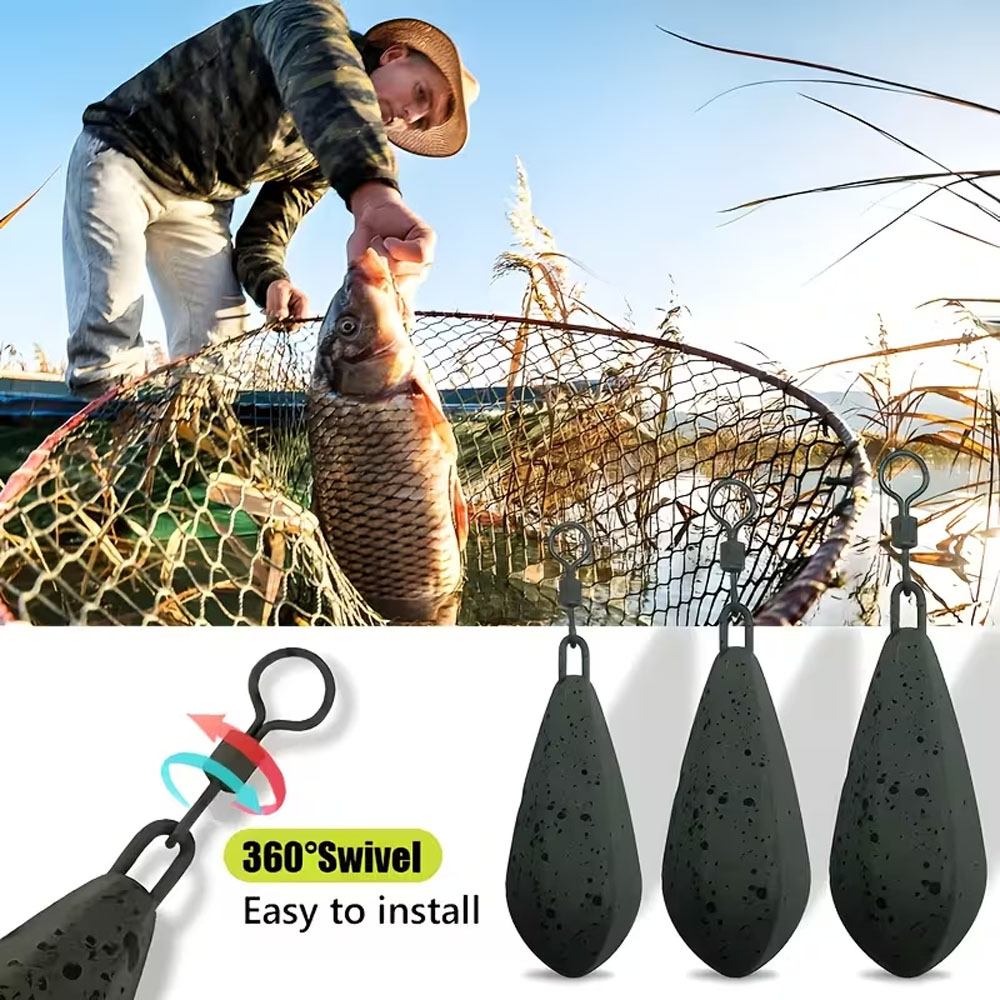 4-pack zware karpervisloodjes  - Saltwater Line recensie en prijs