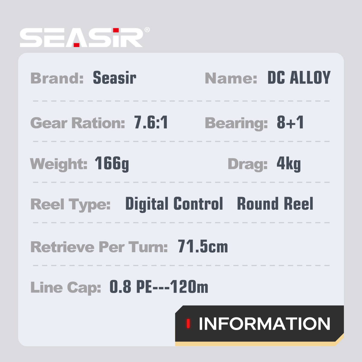 SEASIR DC Alloy ALL-metal Rond - Kastking Reel Zephyr recensie en prijs
